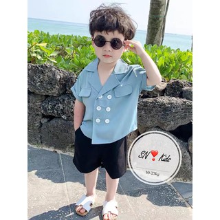 Bộ đũi vest 6 cúc bé trai
