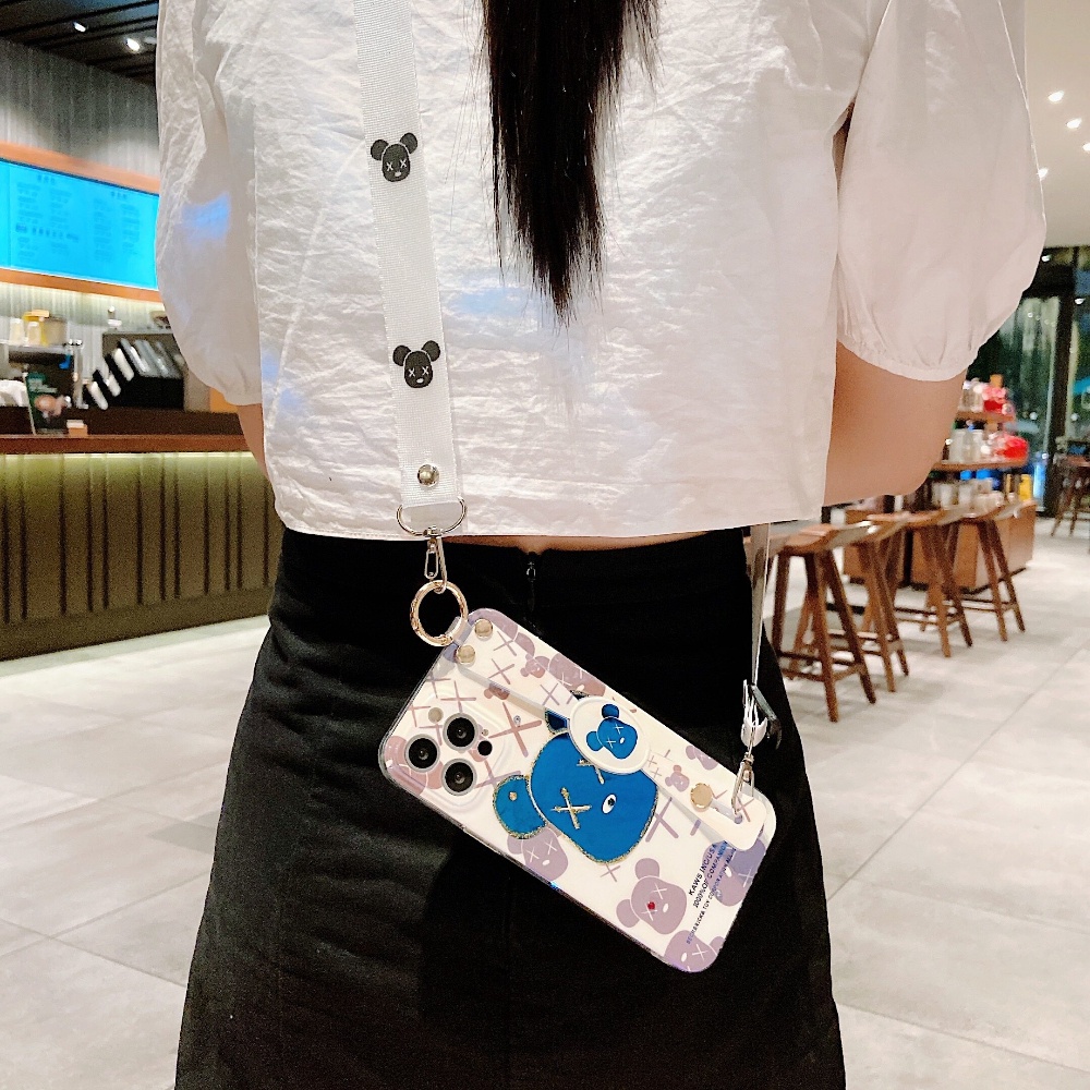 Ốp Điện Thoại Silicon Mềm Có Dây Đeo 3 Trong 1 Cho iphone 13 14 15 pro max 12mini 11pro max xsmax x xs xr 7 8 plus