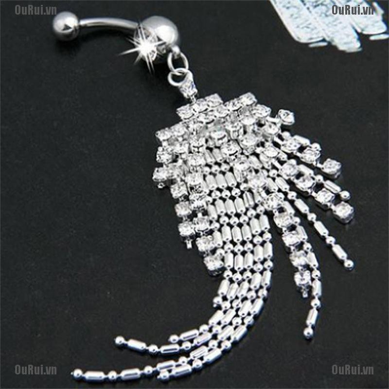 (FCC) Khuyên Rốn Bằng Thép Đính Đá Và Tua Rua Sử Dụng Y Tế