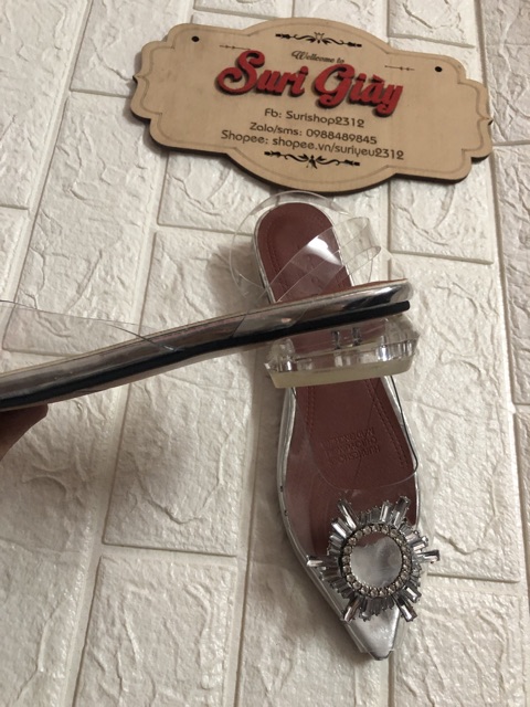 Giày búp bê hoa mặt trời gót 2p êm chân