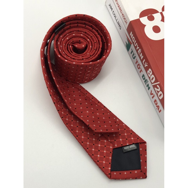 Cà vạt nam mầu đỏ bản 5cm cao cấp - cà vạt công sở