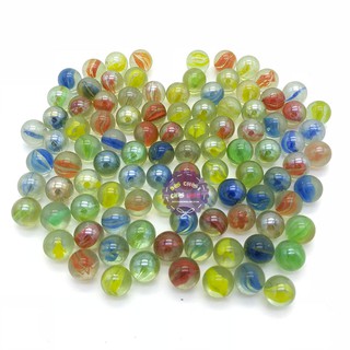 100 viên bi ve NHÍ đủ màu size 1 cm bằng thủy tinh