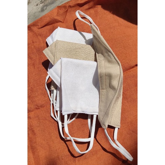 Khẩu trang vải linen kiểu Hàn Quốc KF80 | BigBuy360 - bigbuy360.vn