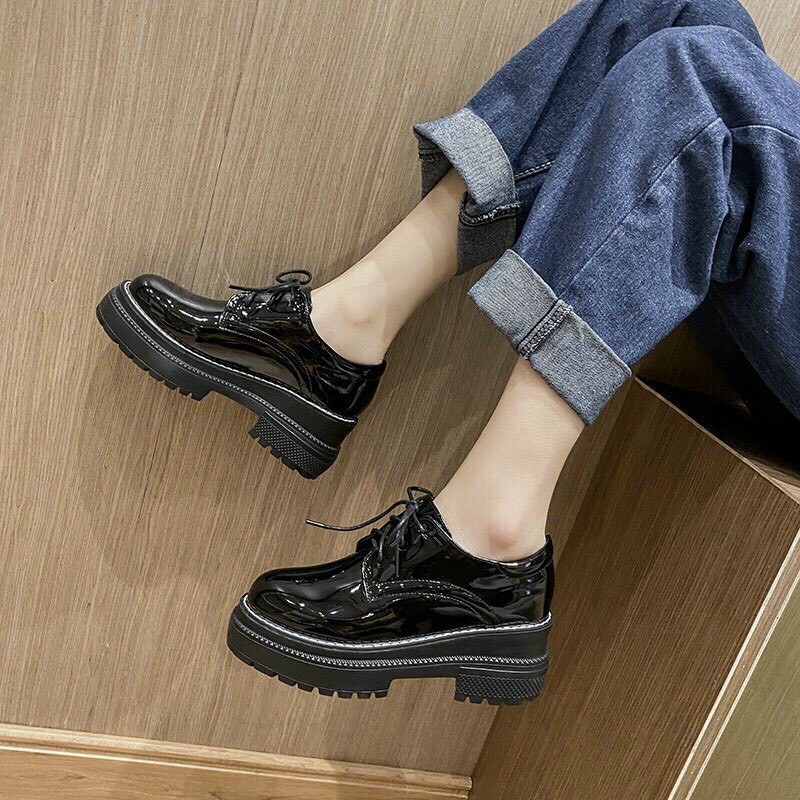 ulzzang Bốt nữ 💝FREESHIP💝 Giầy boot cổ thấp da phong cách Hàn | BigBuy360 - bigbuy360.vn