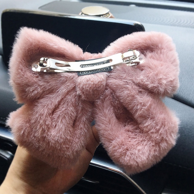 Kẹp Tóc Nơ 16CM Bằng Vải Lông Nhung Dễ Thương Xinh Xắn