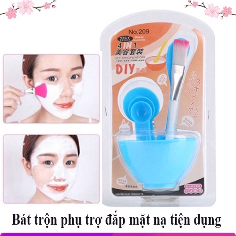 Bộ Bát Trộn Mặt Nạ 6 Chi Tiết , Dụng Cụ Trộn Mặt Nạ Chăm Sóc Da Tiện Lợi