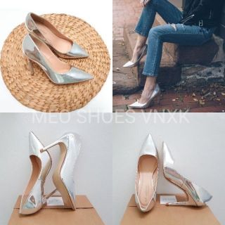 🌼ẢNH THẬT_ Giày cao gót xinh màu bạc 7p 9p 11p