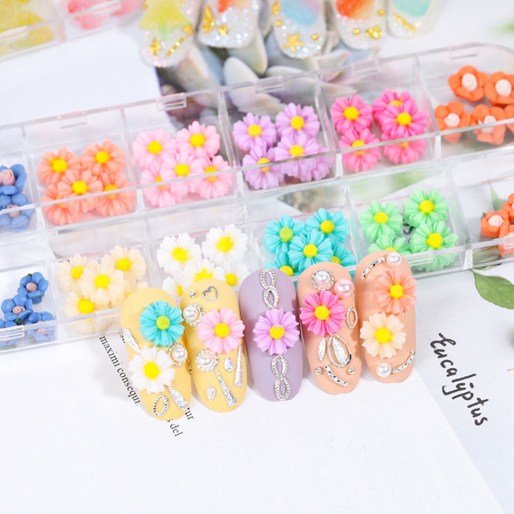 [Hàng mới về] Phụ kiện trang trí móng tay họa tiết tùy chọn 3d bằng nhựa resin nhiều màu sáng tạo DIY