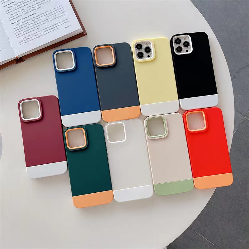 Ốp Điện Thoại Silicon Chống Sốc Màu Kẹo Sang Trọng Cho iPhone 13 12 11 Pro Max