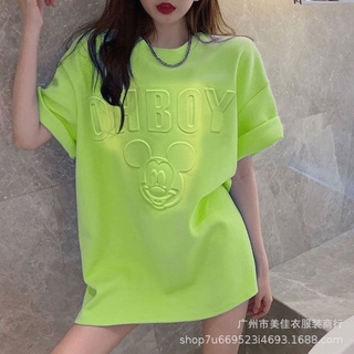 Áo phông nữ from rộng Quảng Châu, áo nữ unisex tay lỡ