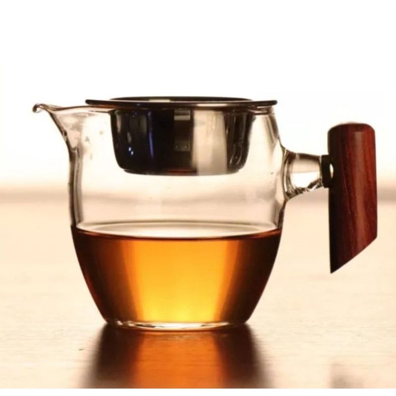 tống thủy tinh cán gỗ rất đẹp và tinh xảo 220ml hàng nhập khẩu loại một hâm được trên bếp từ