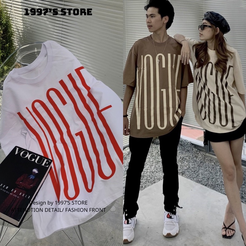 Áo thun tay lỡ form rộng nam nữ vogue chất vải siêu đỉnh hàng cao cấp full tag mác