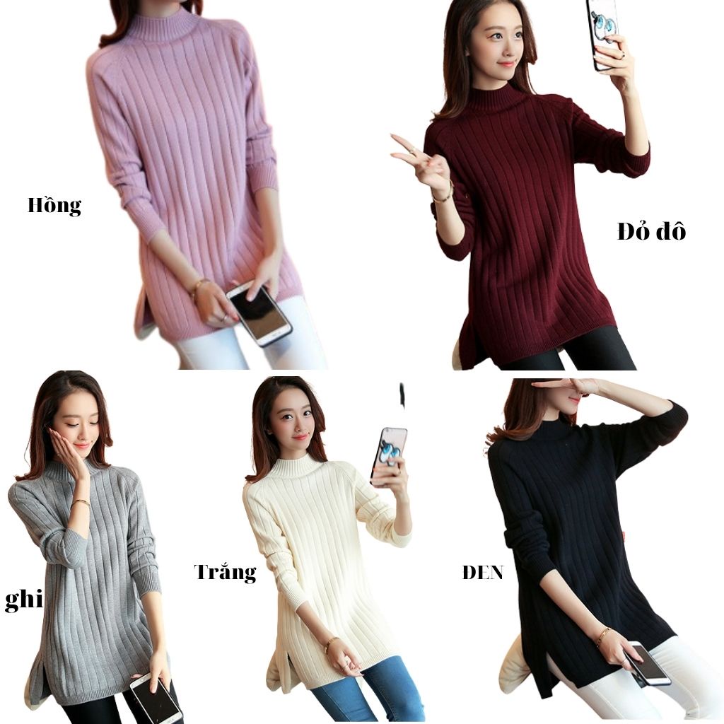 Áo len nữ hàn quốc cổ lọ from rộng đẹp ALD001 | BigBuy360 - bigbuy360.vn
