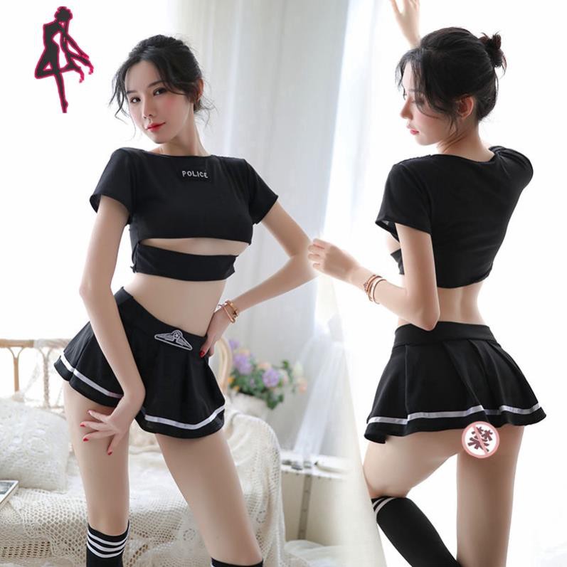 Đồng phục học sinh / Đồng phục học sinh thuần túy / Size lớn Đồng phục váy cao gợi cảm / Trang phục nhân vật vui nhộn ྇