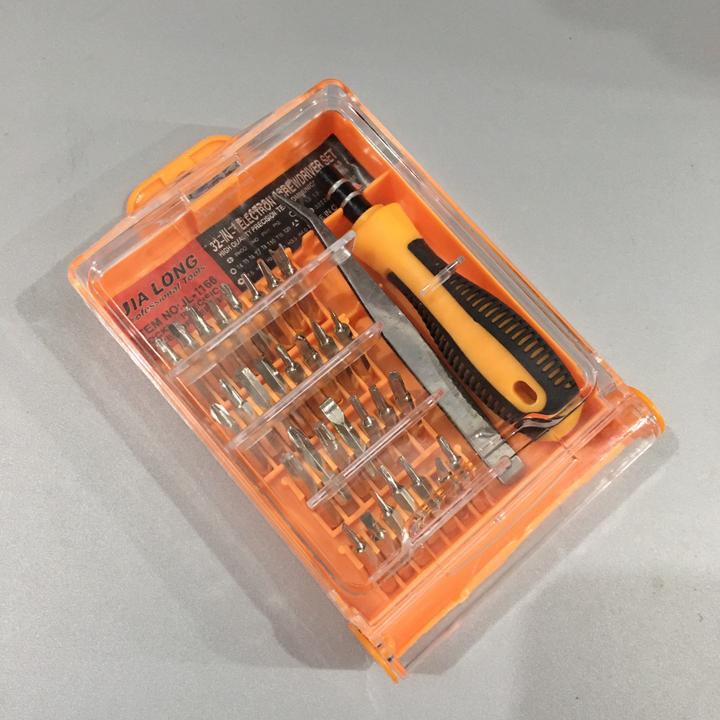 Bộ vít vuông 32 đầu kèm nhíp JL-1166/Bộ dụng cụ sữa chữa cầm tay 32 món đa năng