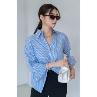 JENA SHIRT - áo sơ mi kẻ kiểu dáng tay bồng