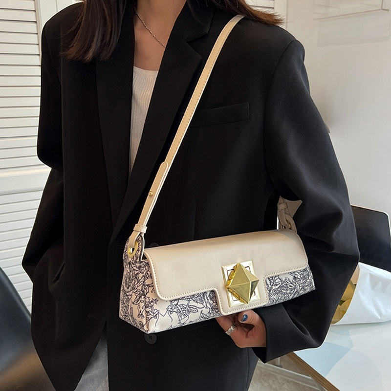 Ielgy Túi Đeo Một Bên Vai Phối Màu Tương Phản Phổ Biến Cho Nữ