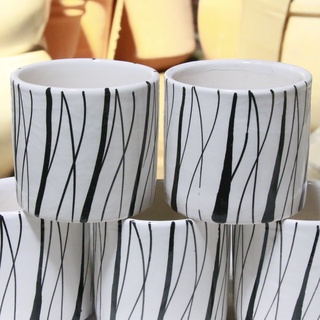 Chậu gốm trụ tròn nhỏ 8*8cm