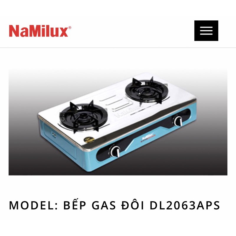 BẾP GAS ĐÔI NAMILUX 2063APS CHÍNH HÃNG KHÔNG LIÊN DOANH FREE SHIP ĐÀ NẴNG