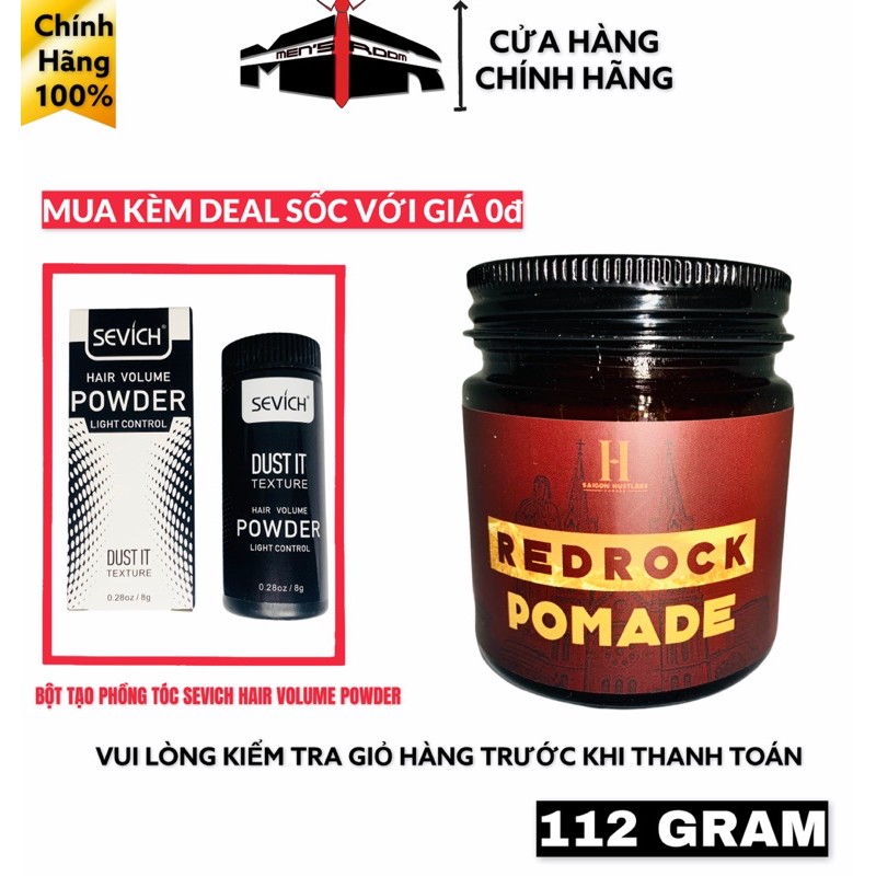 ( MUA KÈM DEAL SỐC 0đ) Sáp vuốt tóc Red Rock Water Based Pomade - 112g (4oz)