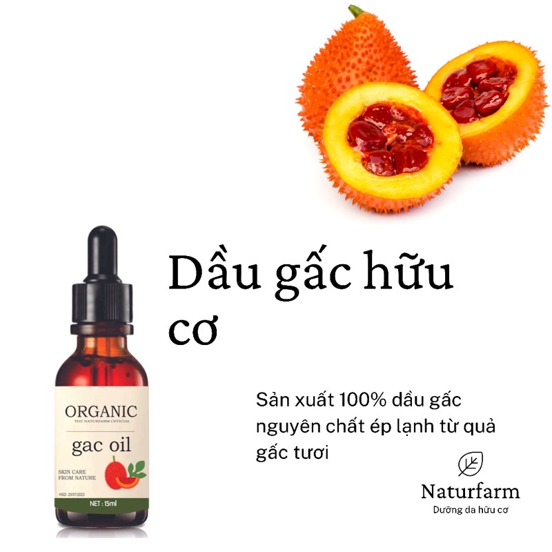 Dầu gấc nguyên chất organic 15ML - Gac fruit oil