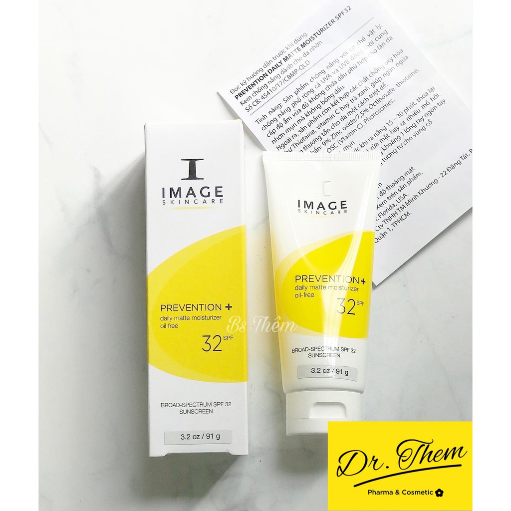 Kem Chống Nắng IMAGE SPF 32 Cho Da Dầu - Image Skincare Prevention Daily Matte SPF32 91g - 170g