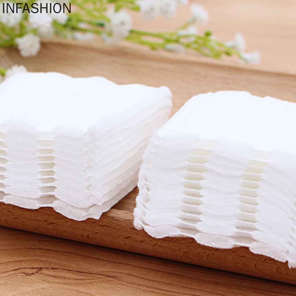 [Hàng mới về] Túi 50 miếng bông tẩy trang hai mặt dùng một lần tiện dụng