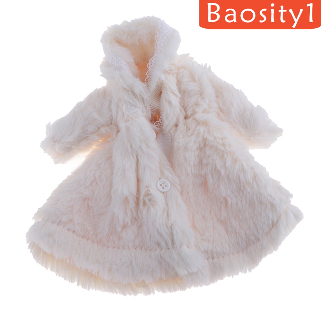 [Baosity1] Áo Khoác Lông Màu Trắng Thời Trang Cho Búp Bê Tỉ Lệ 1 / 6