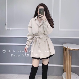 ÁO KHOÁC DẠ KÈM ĐAI (ảnh thật)