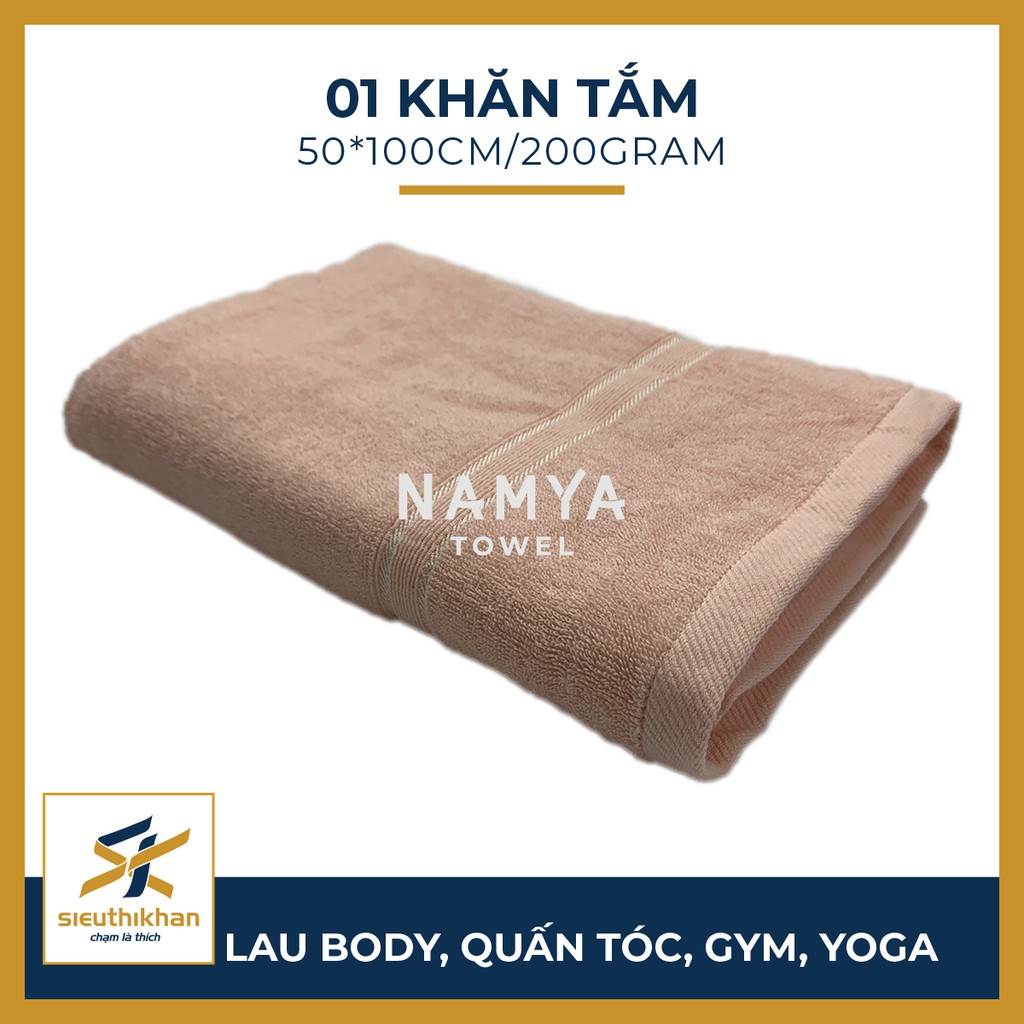 KHĂN TẮM CỠ TRUNG 50*100CM MỀM MẠI, HÚT NƯỚC, NHANH KHÔ | NAMYA NBH8S