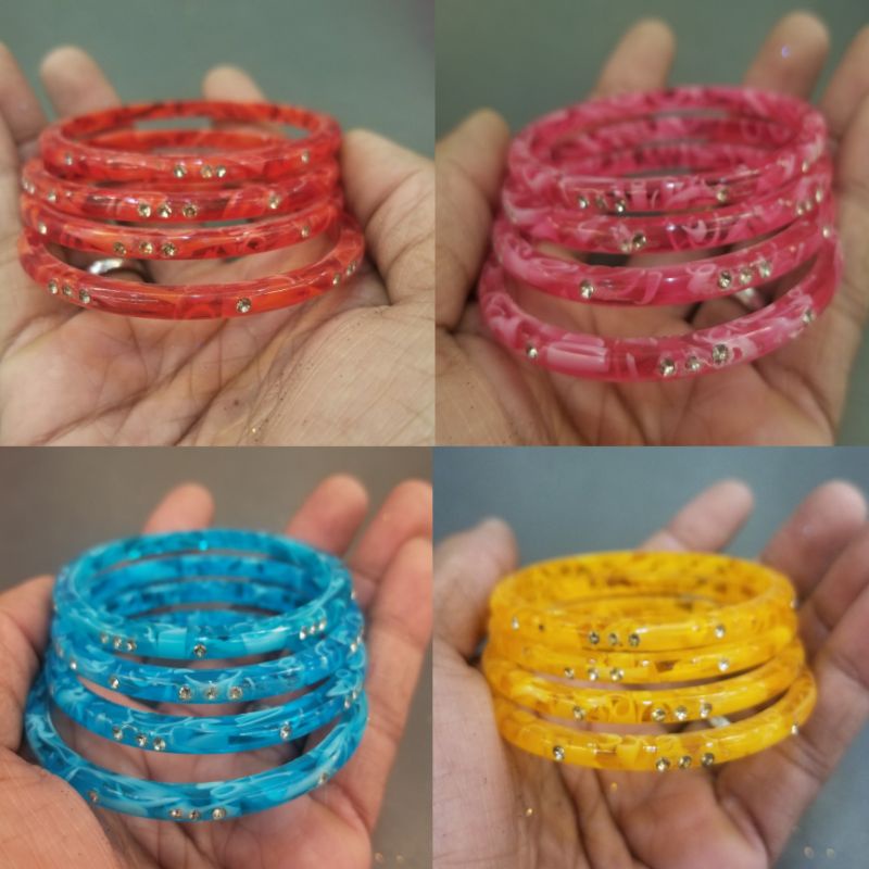 Set 4 Vòng Đeo Tay Acrylic keroncong Contents 4 Thời Trang Dành Cho Tuổi Teen / Người Lớn