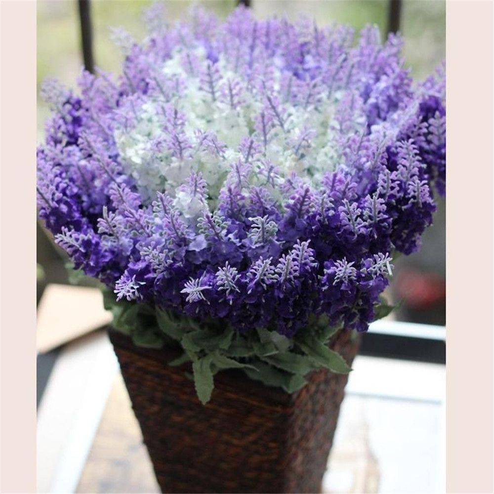 Hoa lavender lụa giả trang trí