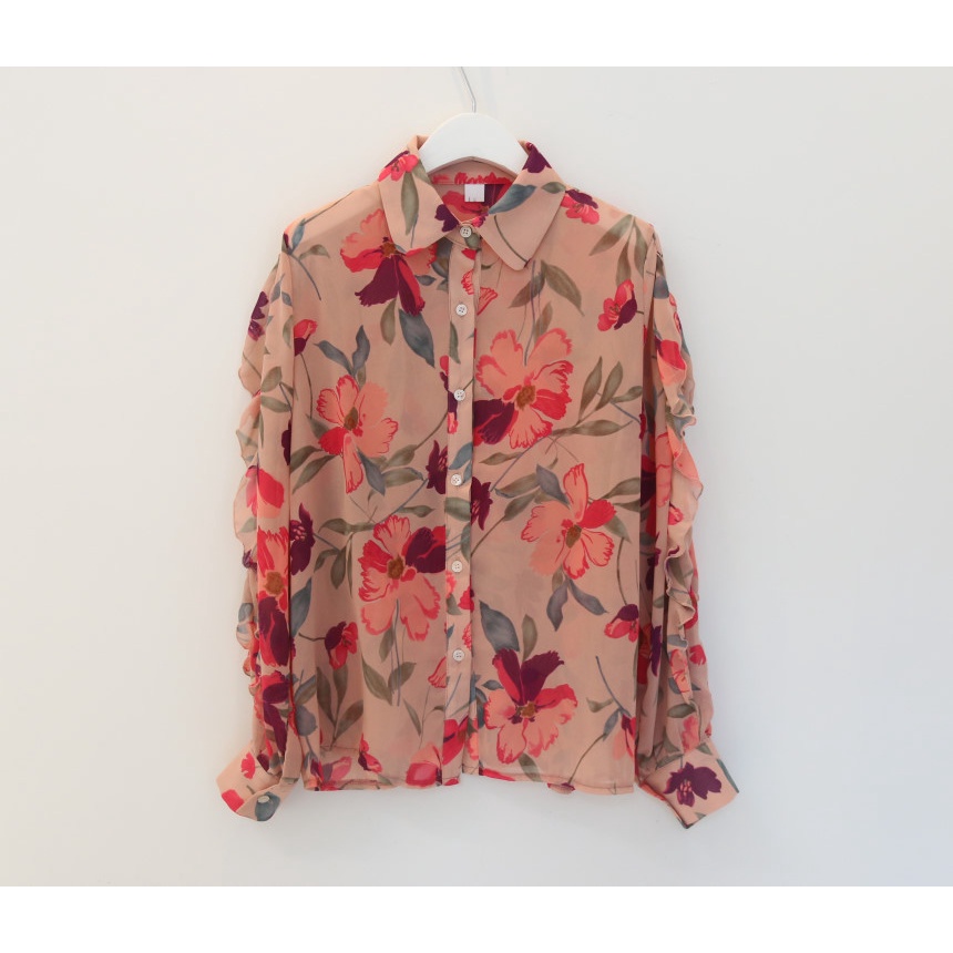 Áo KiểU VảI Chiffon HọA TiếT Hoa