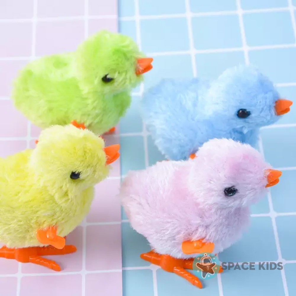 Đồ chơi cho bé trai bé gái Gà vặn cót, Đồ chơi trẻ em vận động gà con vặn dây cót Space Kids