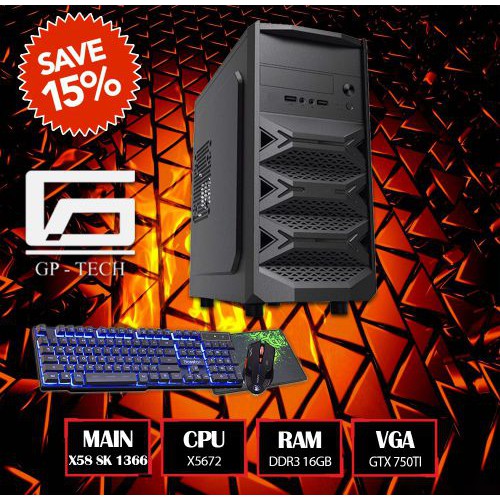 Máy đồ họa X5672 + 16GB + 750Ti - Làm đồ họa + Chiến full game