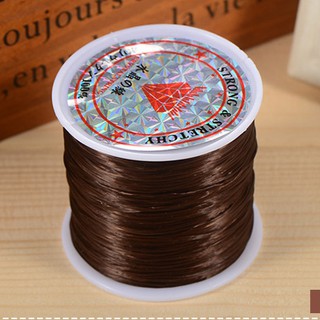 1 cuộn dây cước chun tơ co giãn màu nâu xỏ vòng tay vòng hạt phong thủy tiện lợi - mouse love rice
