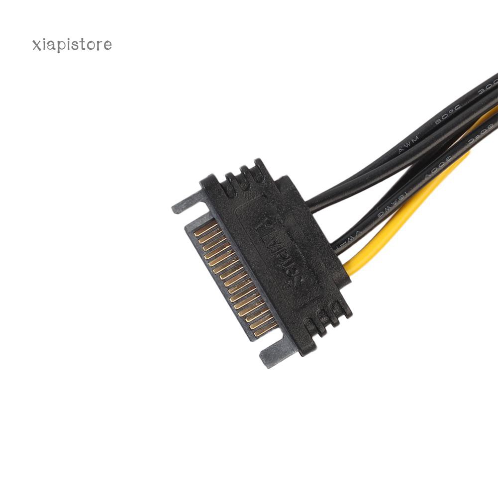 Cáp kết nối card video PCI với 15 pin SATA và 6pin PCI-E