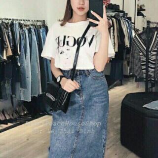 ✳VMH1230017 CHÂN VÁY JEANS LỆCH✳