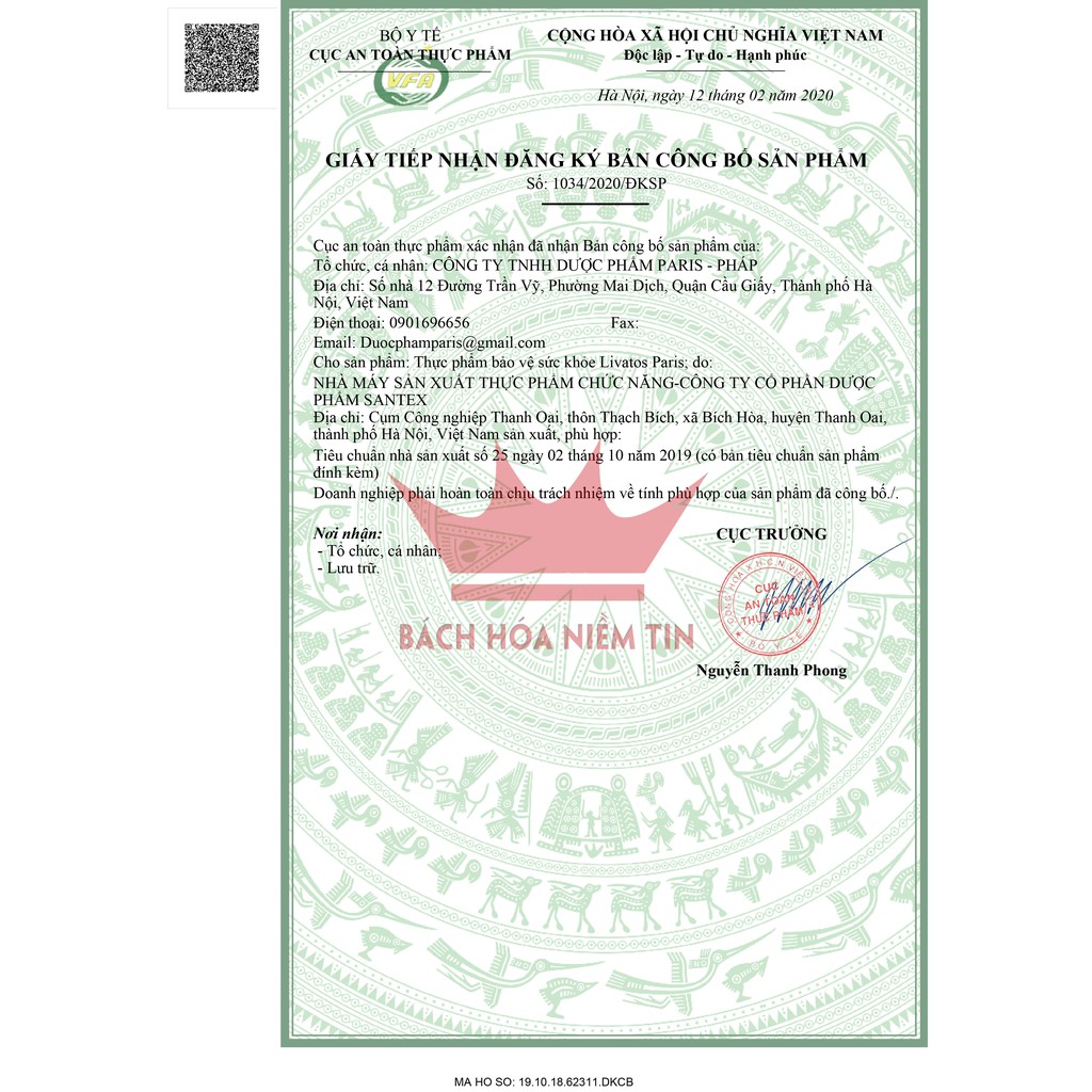 Livatos -Paris -Viên uống giải độc gan Tăng cường chức năng gan, hạ men gan, giảm gan nhiễm mỡ Hộp 60 viên