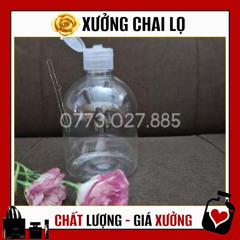 Chai Chiết Mĩ Phẩm ❤ TOP GIÁ RẺ ❤ Chai đựng gel nắp bật 500ml lùn rỗng chiết mỹ phẩm , phụ kiện du lịch