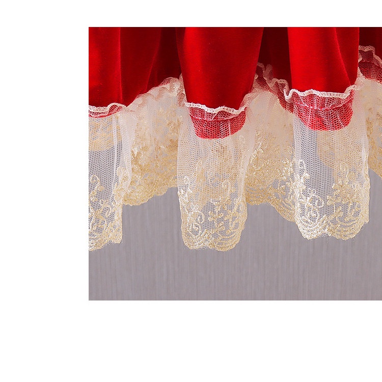 [Cao Cấp] Váy Nhung Đỏ Phối Voan Bèo Dạ Hội Cho Bé Gái MINTSCLOSET Size Từ 1 Đến 4 Tuổi - GV0012