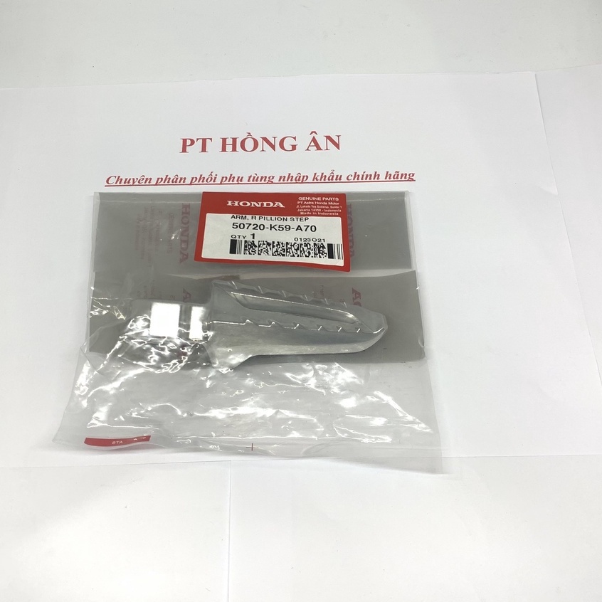 Cục nhôm gác chân sau  Vario 2018, Click 2018 nhập khẩu chính hãng Honda Indonesia - PT HỒNG ÂN