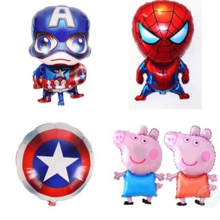 Bóng trang trí người nhện, Gấu, Kitty khiên mặt trời, bánh sinh nhật, antman, spiderman - Foil Balloon