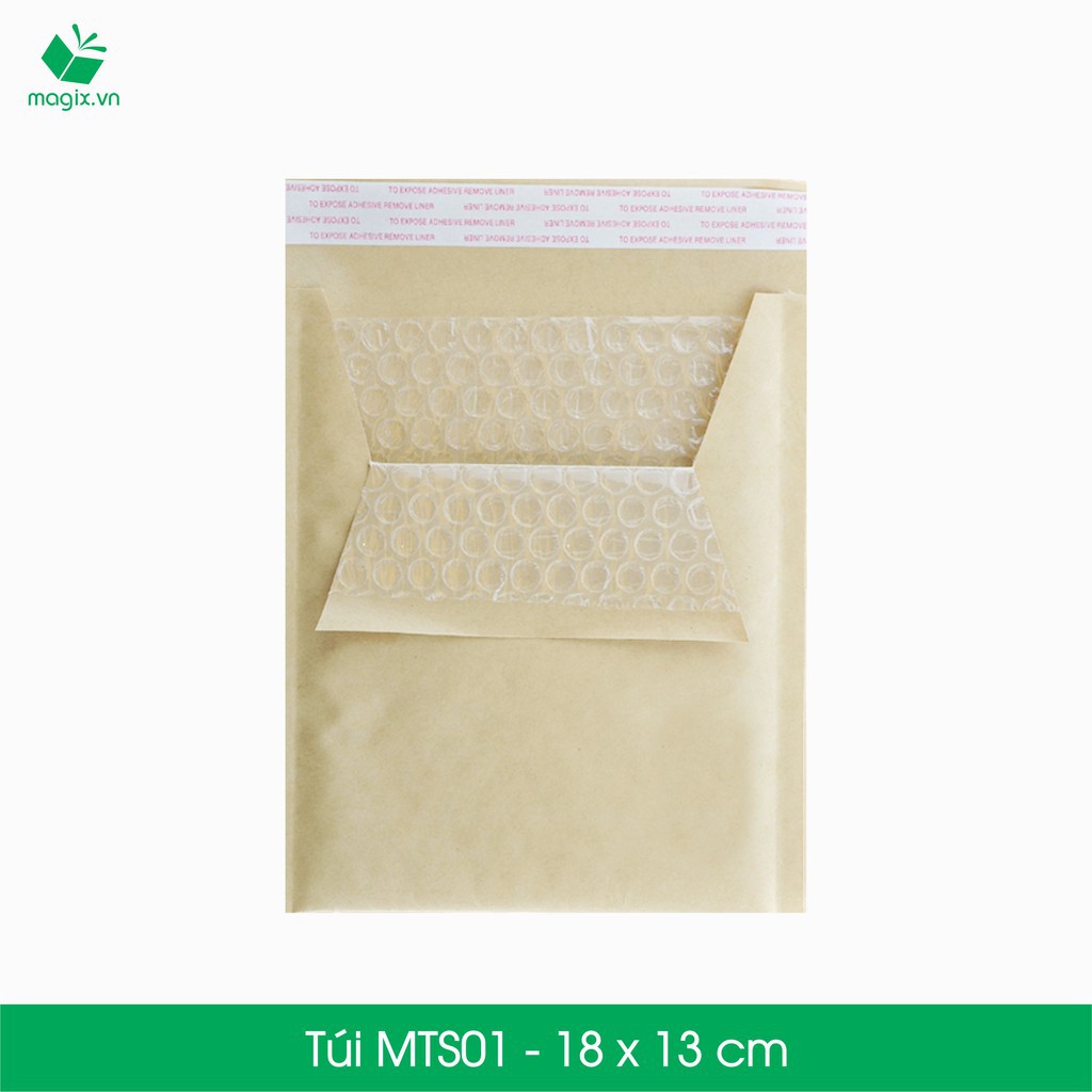 COMBO 50 TÚI GIẤY LÓT BONG BÓNG KHÍ THAY THÙNG HỘP CARTON - MTS01 - 18x13cm TÚI GIẤY CHỐNG SỐC - KÍC