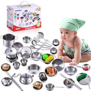 Bộ đồ chơi nấu ăn inox 40 món