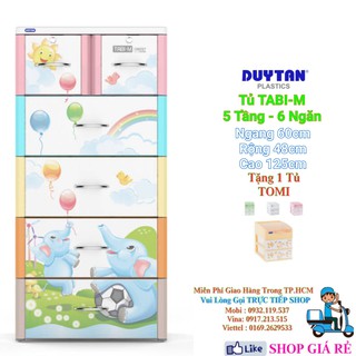 Tủ nhựa Duy Tân TABI-M 5 Tầng- 6 Ngăn Đa Sắc