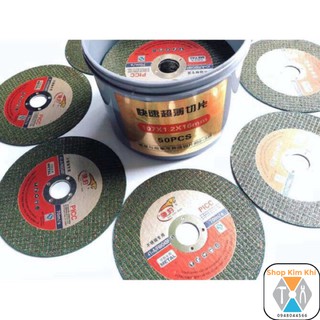 1 hộp 50 viên đá cắt sắt xanh 1 tấc loại tốt