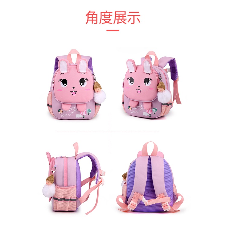 Ba lô học sinh mầm non dành cho bé trai và bé gái siêu nhẹ chống nước cao cấp phong cách mới - Fortune Mouse HS1049