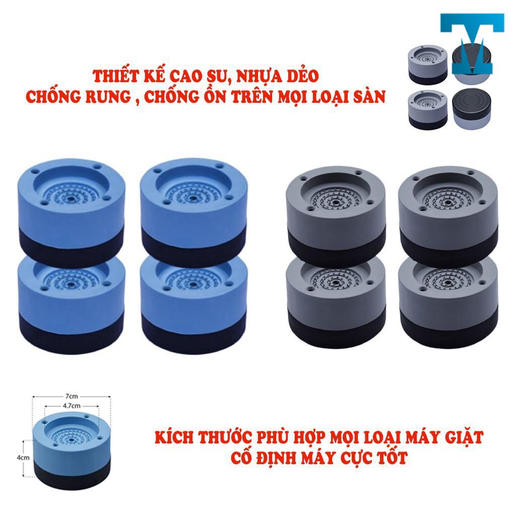 Combo 4 chân đế cao su kê máy giặt tủ lạnh chống rung chống ồn
