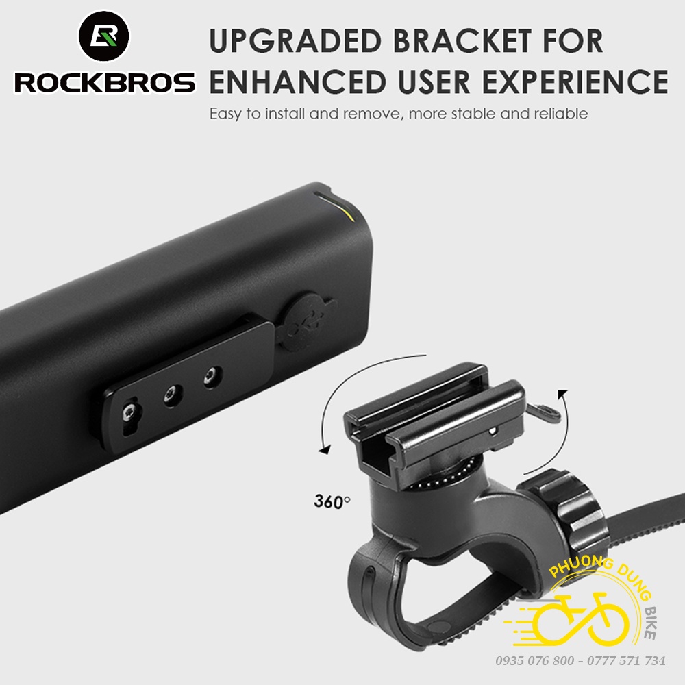 Đèn pin siêu sáng xe đạp ROCKBROS V9C800 800LM